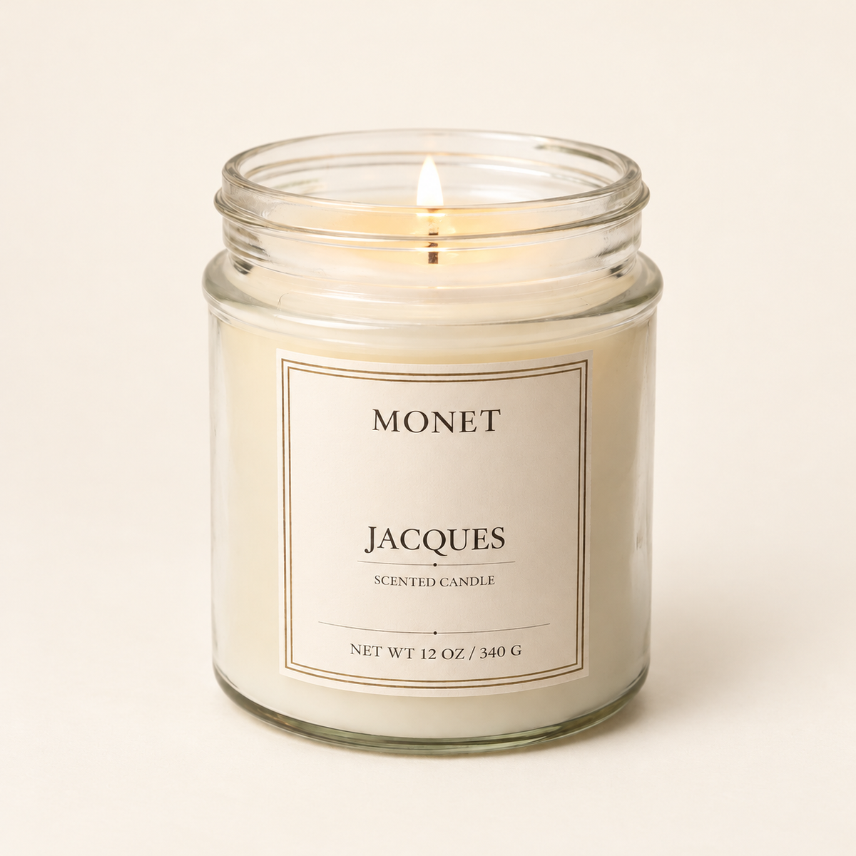 Jacques MONET Reserve Collection Candle — Default Title, on warm ivory