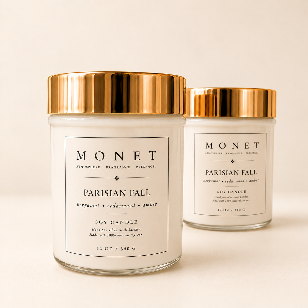 Parisian Fall — 12oz Candle, on warm ivory